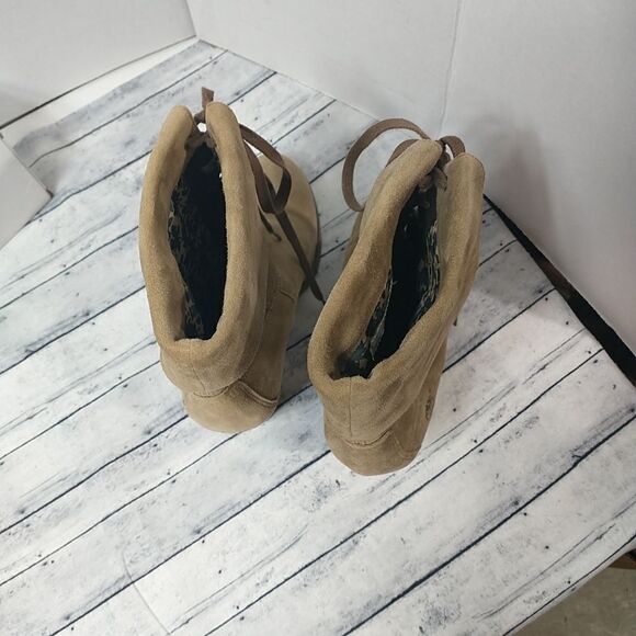 Timberland Earthkeepers Navali Lace Platform SZ 7.5 Womens Boots Taupe 18699 - Picture 5 of 10